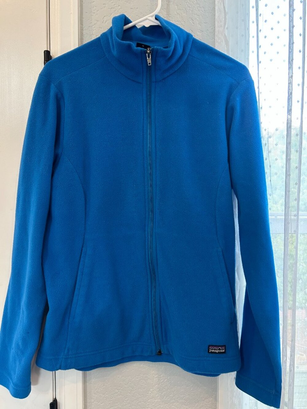 Patagonia Synchilla Micro D Full Zip Fleece Jacket Blue Women's Size 8 Medium